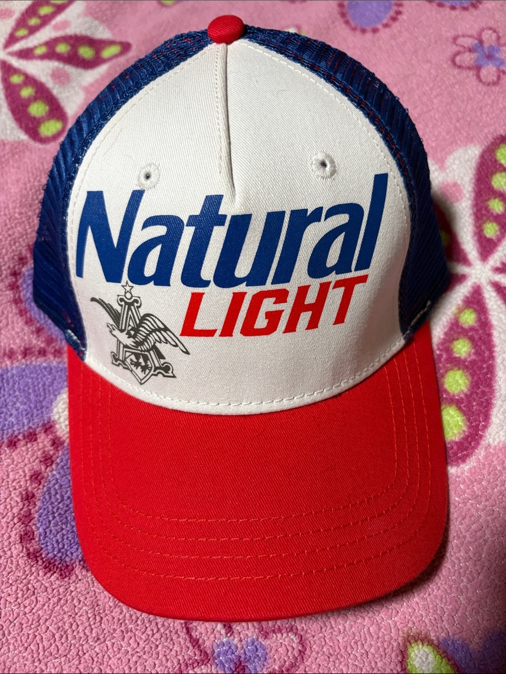 Natural Light Red, White & Blue Trucker Hat